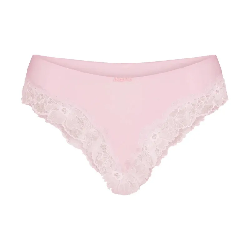 SKIMS COTTON LACE BIKINI Underpants Women's 1 Pack CHERRY BLOSSOM/Cherry Blossom-0
