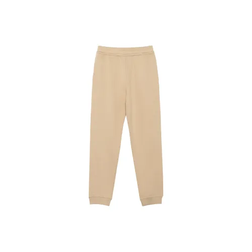 Burberry Knitted Sweatpants Men Soft Yellow Brown