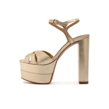Schutz Keefa Strap Sandals 14.3cm Women's Gold