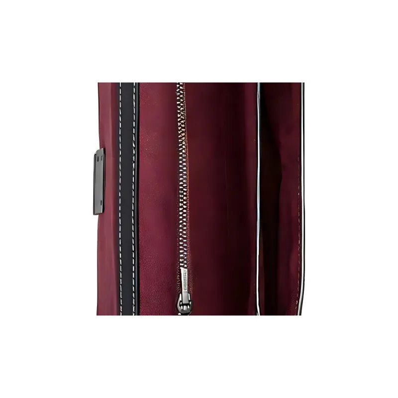COACH Hutton Canvas With Leather Small Square Bag, Chain Bag, Crossbody Bag, Shoulder Bag Women's Blue Brown Multicolor-4