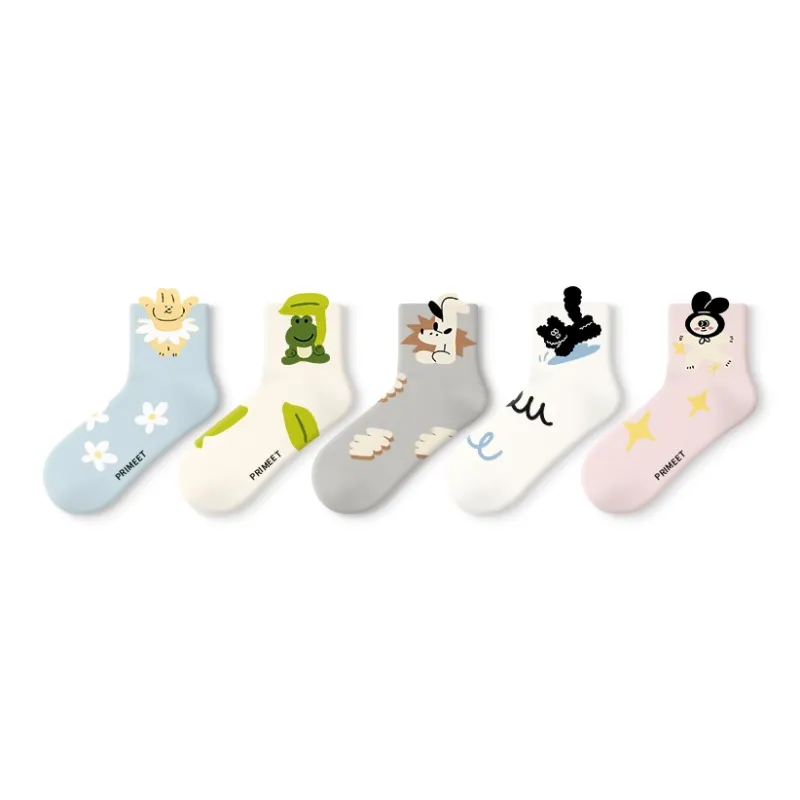 Primeet Mid Calf Socks Women's 5 Pack-6