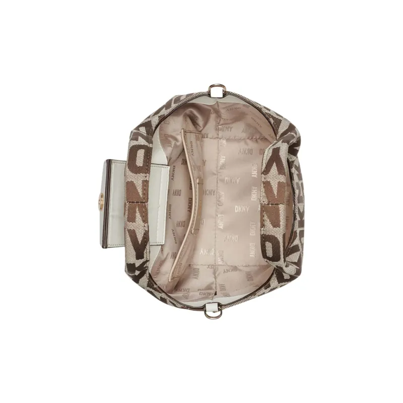 DKNY Leather Shoulder Bag Crossbody Bag Women's Light Brown-4