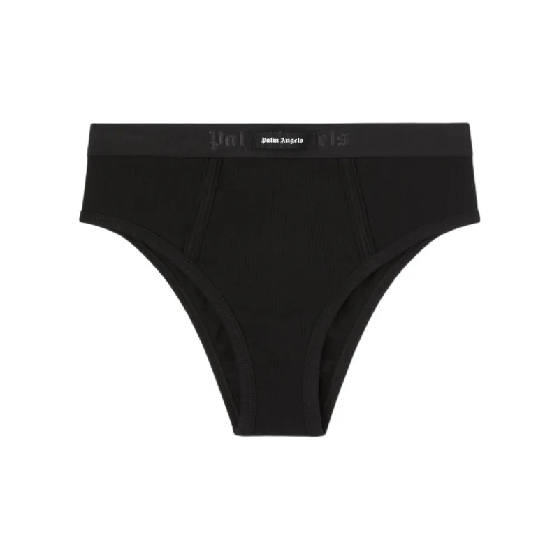 PALM ANGELS Logo waistband High waist Briefs-0