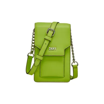 DKNY Leather Shoulder Bag Crossbody Bag Women's Green