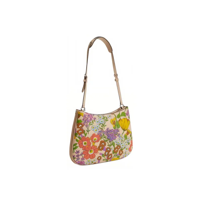 COACH Penelope Leather Handbag, Shoulder Bag Women's Silver With Ivory Multicolor-1