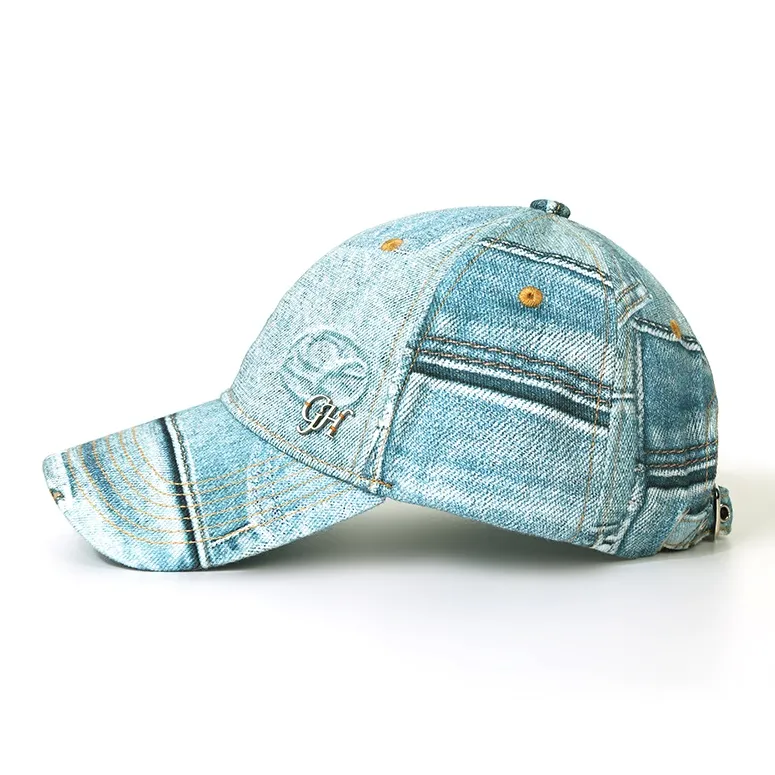 Guuka Cotton Baseball Caps Unisex Light Blue-2