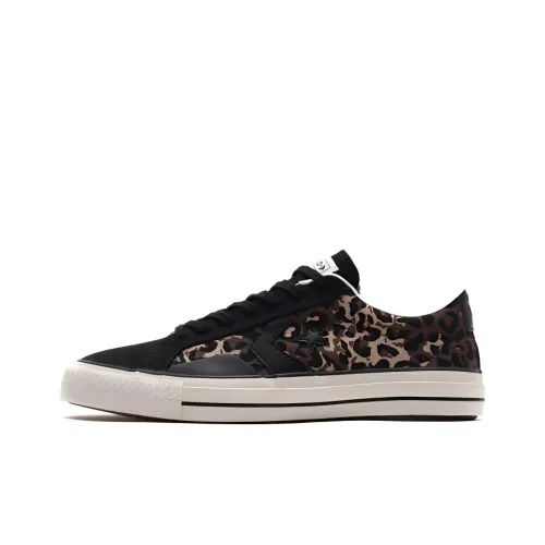 Converse Proride SK OX Skateboard Shoes Unisex Low-Top Leopard Black