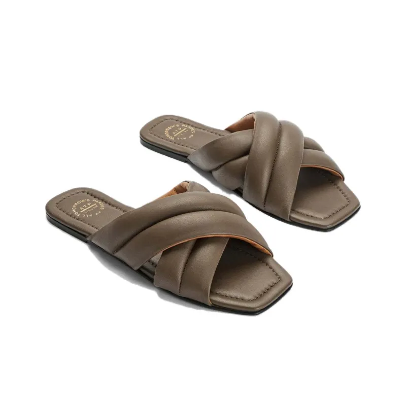 ATP Atelier Abrasion-Resistant Slide Slippers Women's Brown-2