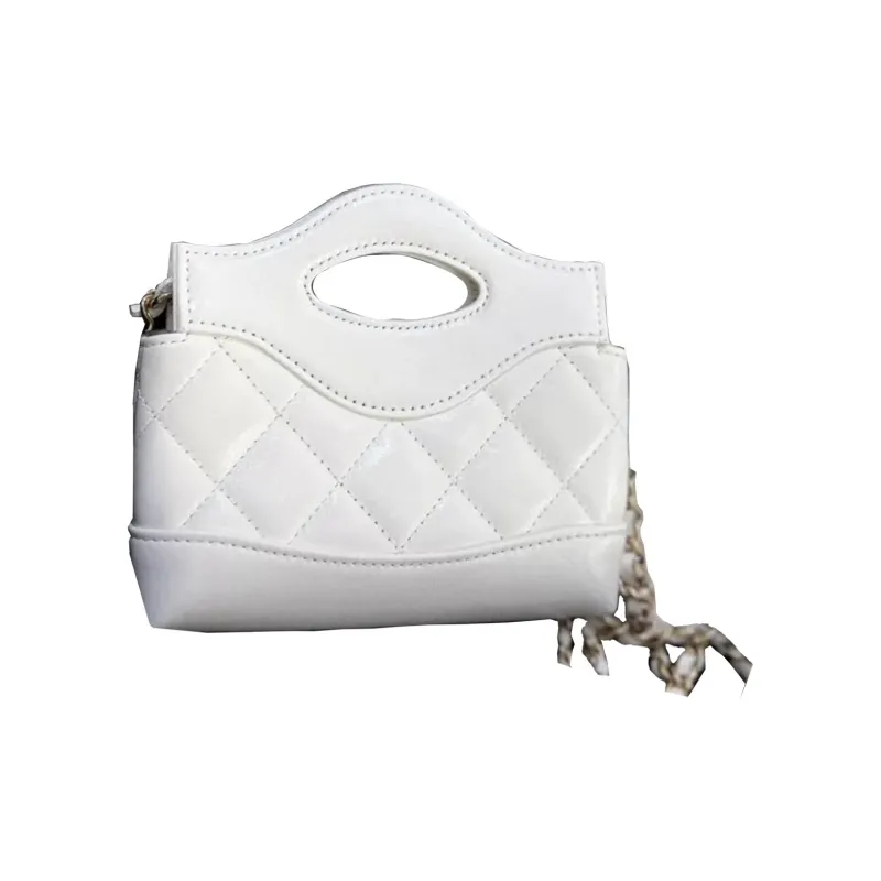 CHANEL Bright Lambskin Handbag, Shoulder Bag, Crossbody Bag Extra Mini Women's White-2