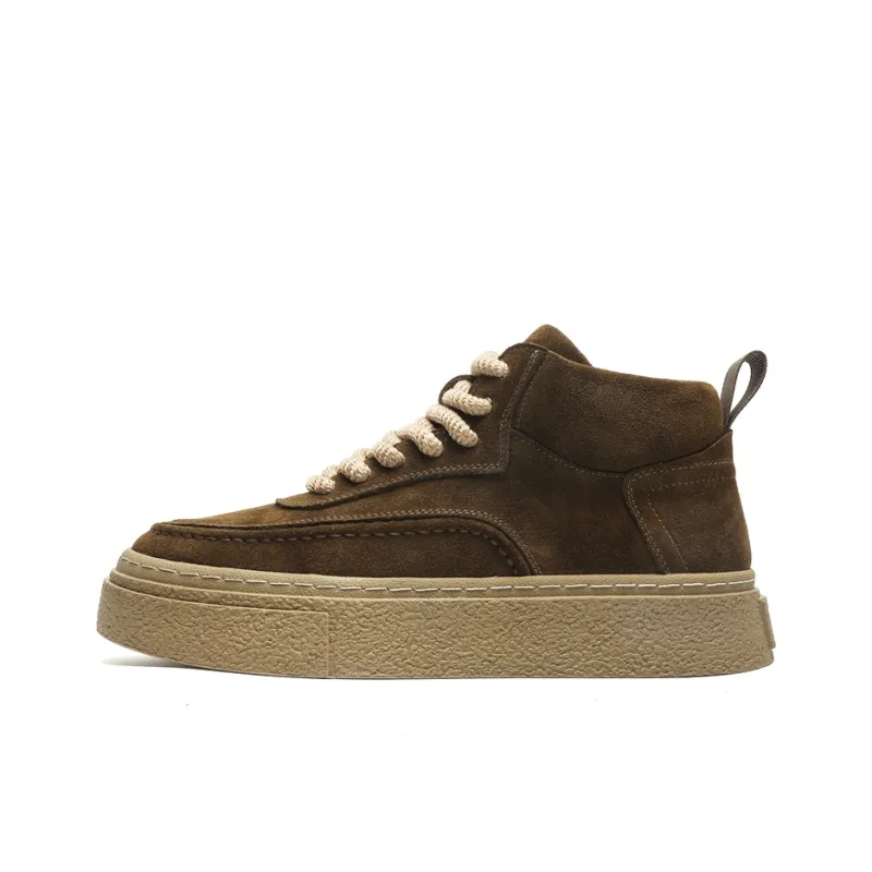 Beidouniao Anti Slip Wear Resistant Mid Top Casual Shoes Men's-6