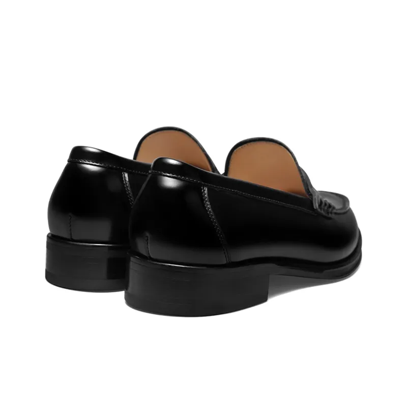 THOM WILLS British Business Commute Versatile Slip on Casual Single Shoes Women's Black-3