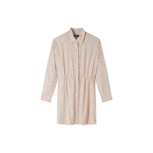 A.P.C Long-Sleeved Dresses Women's Light Pink