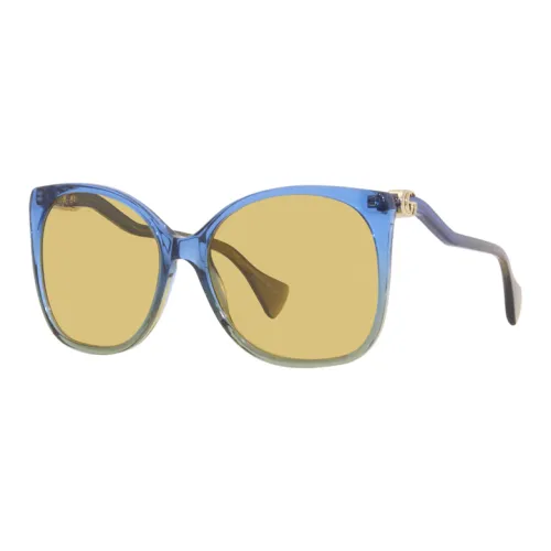 GUCCI Acetate Butterfly Sunglasses Women's Blue Purple