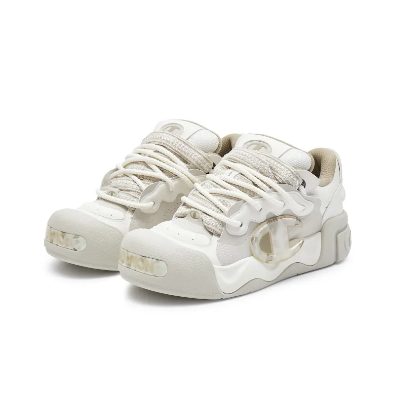 Champion Puffy Shoes AutoSkate V1 Low-Top Skateboard Shoes Men's Beige-2