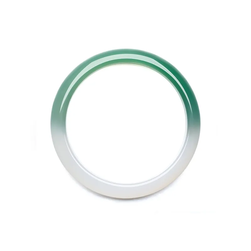 LIU GUI FU JEWELRY Chalcedony Jade Bangle #Good Luck Women's-2