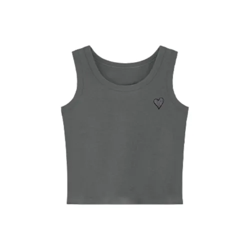 FAIRWHALE Tank Tops Women's Dark Gray