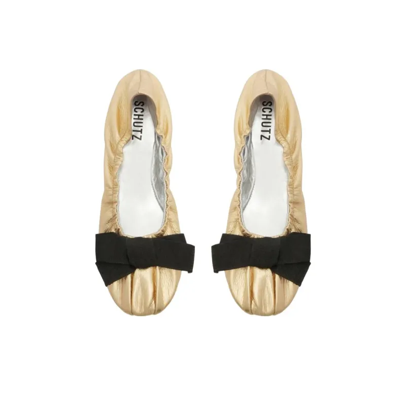 Schutz Suzanne Casual Single Shoes Women's Gold-3