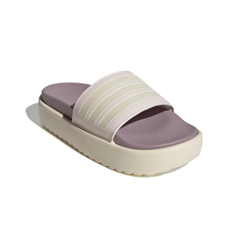 Adidas Adilette Platform Slides Putty Mauve Wonder White Preloved Fig Women's-2