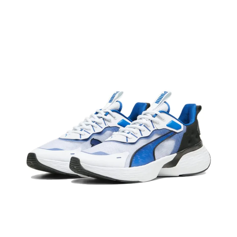 PUMA Softride Sway Anti Slip Wear Resistant Low Top Casual Running Shoes Unisex White Blue-2