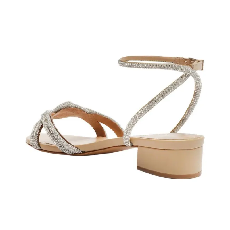 Schutz Jocelyn Strap Sandals Women's Beige-3