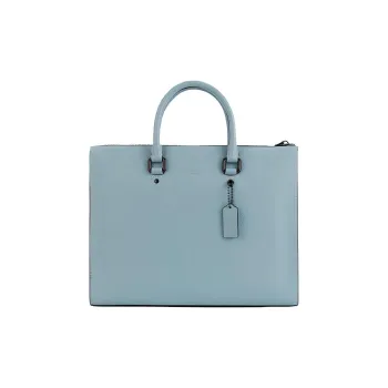 COACH Gotham Cow Leather Laptop Bag Handbag Shoulder Bag Crossbody Bag Briefcase Large Size Unisex Haze Blue