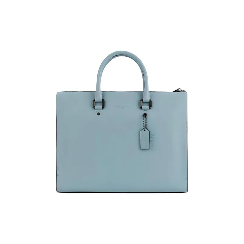 COACH Gotham Cow Leather Laptop Bag Handbag Shoulder Bag Crossbody Bag Briefcase Large Size Unisex Haze Blue-0