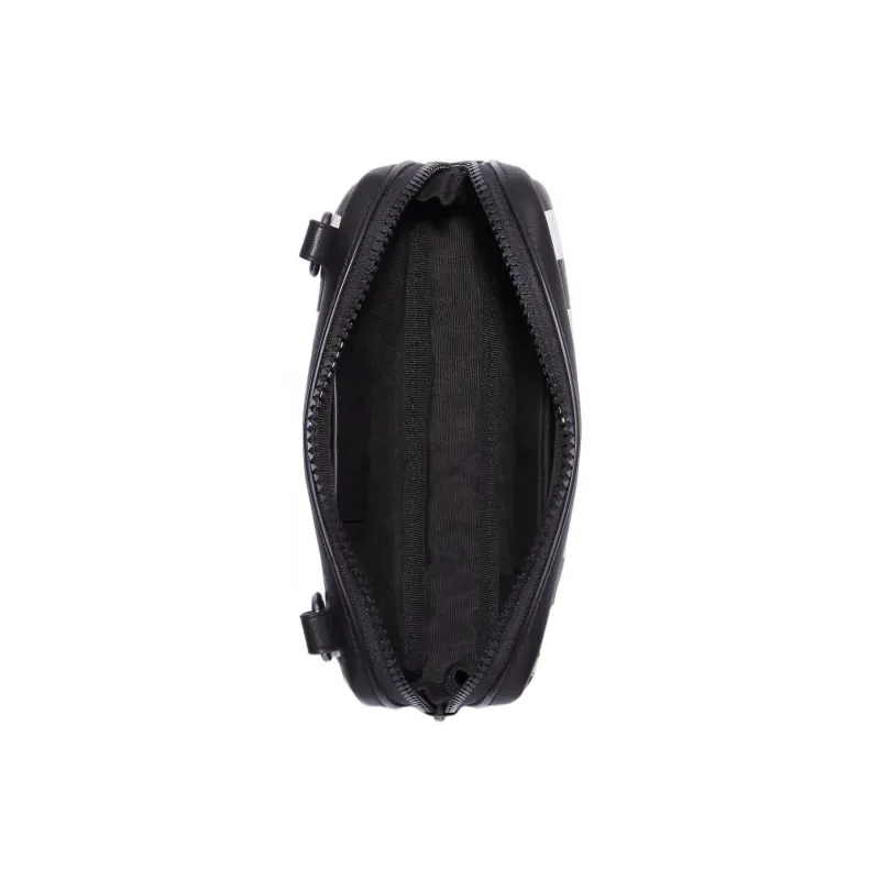 COACH Carrier Cow Leather Cell Phone Pouch, Pochette, Shoulder Bag, Crossbody Bag Small Size Unisex Black White-2