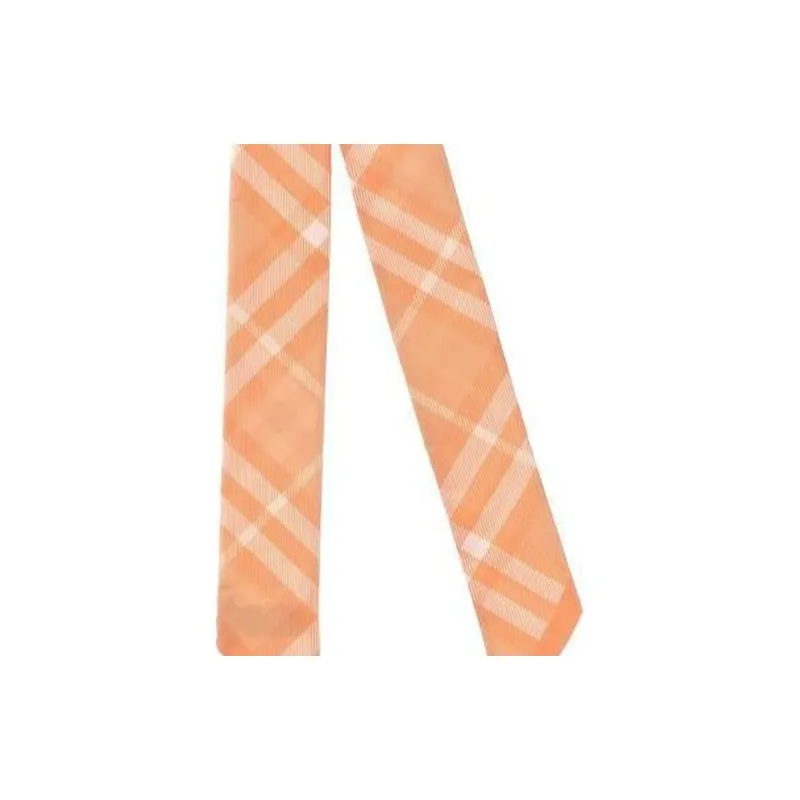 Burberry Silk Silk Scarves Women's Orange-2