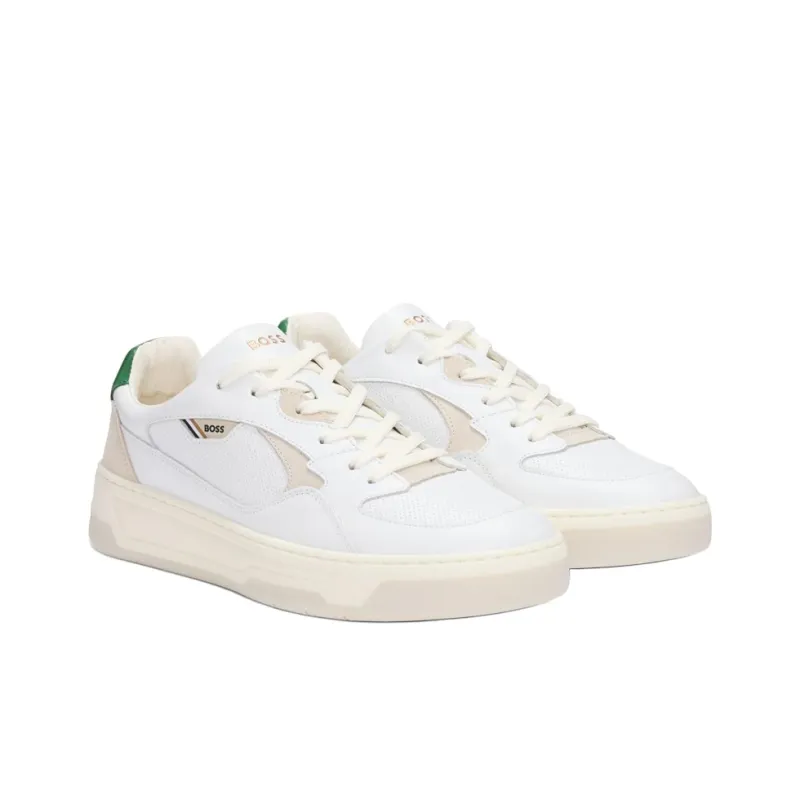 HUGO BOSS Low Top Skateboard Shoes Men's White-2