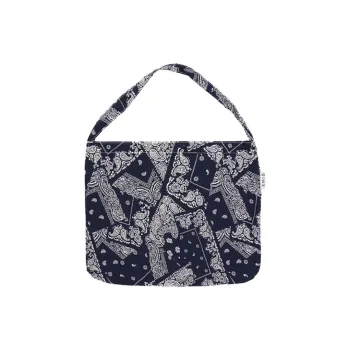 Emis Canvas Bag, Handbag, Shoulder Bag Medium Size Women's Navy Blue