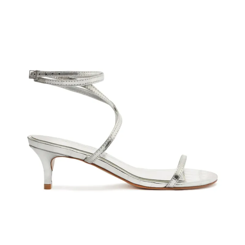 Schutz Sherry Strap Sandals 4.8cm Women's Silver-1