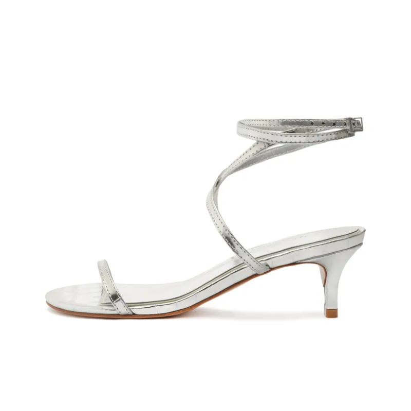 Schutz Sherry Strap Sandals 4.8cm Women's Silver-0