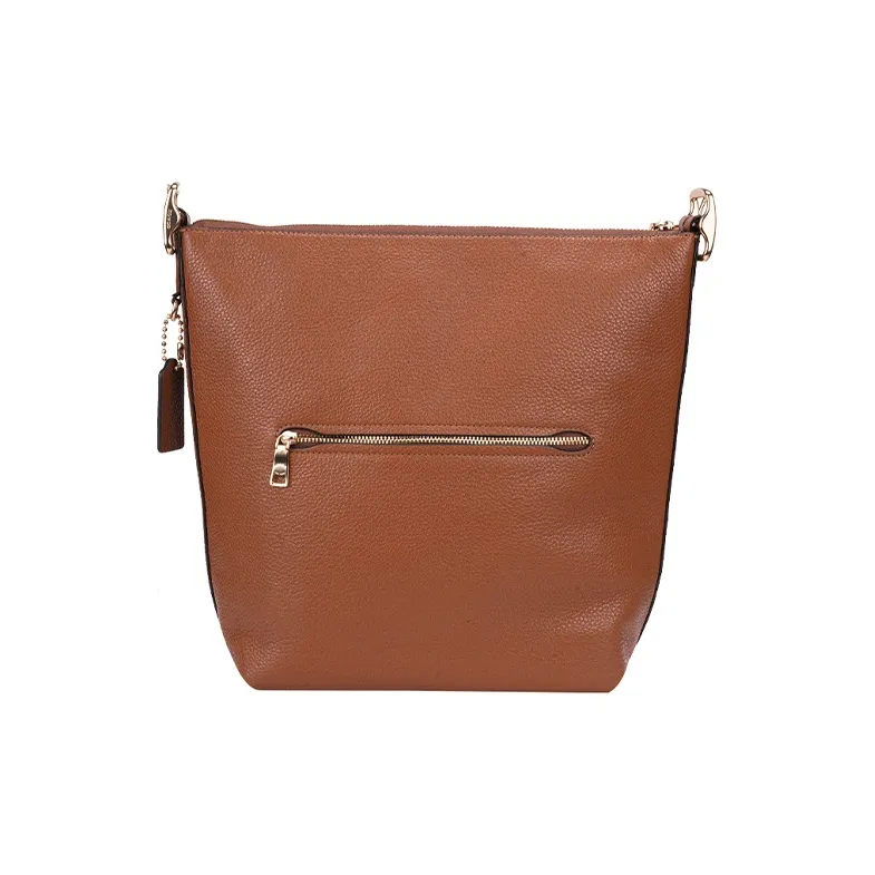 COACH Leather Bucket Bags Crossbody Bag, Shoulder Bag Women's Saddle Brown-3