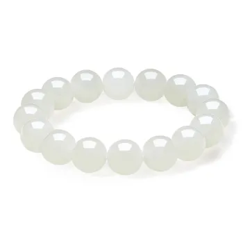 Avani Bracelets Pale Greenish-White Jade Unisex