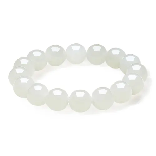 Avani Bracelets Pale Greenish White Jade Unisex