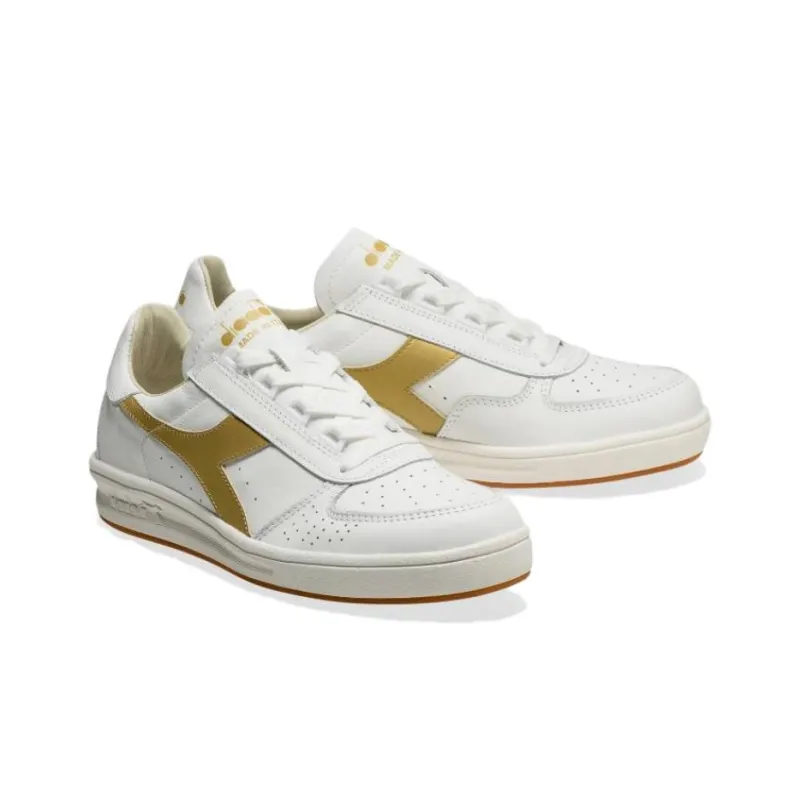 Diadora B. Elite Anti Slip Wear Resistant Low Top Skateboard Shoes Men's White-3