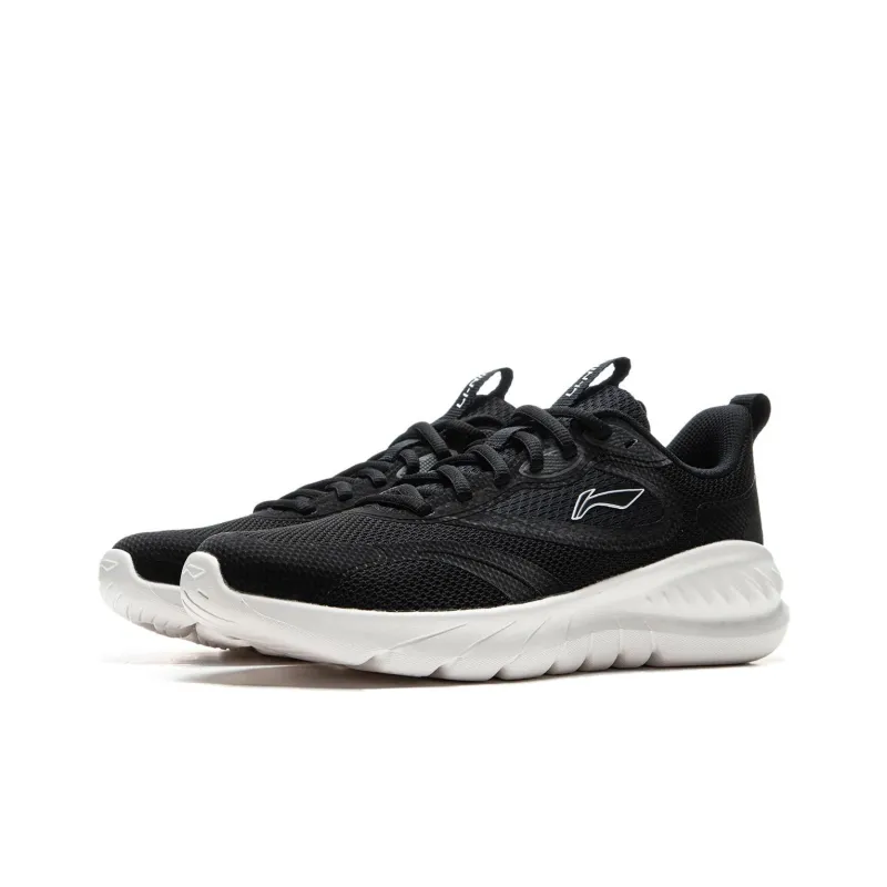 LiNing EasyFit Fle Cushioning Anti Slip And Wear Resistant Breathable Rebound Low Top Running Shoes Women's Black Gray-2
