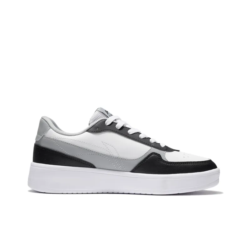 LiNing Lightweight Breathable Height Increasing Casual Skateboard Shoes Men's Black/Standard White-1