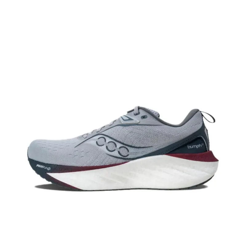 Saucony TRIUMPH 22 Anti Slip Wear Resistant Low Top Running Shoes Men's Gray-0