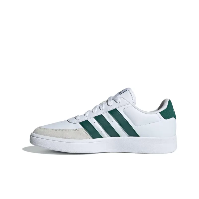 Adidas BREAKNET Breaknet 2.0 Non-slip Lightweight Low-Top Skateboard Shoes Men's White Gray Green-0