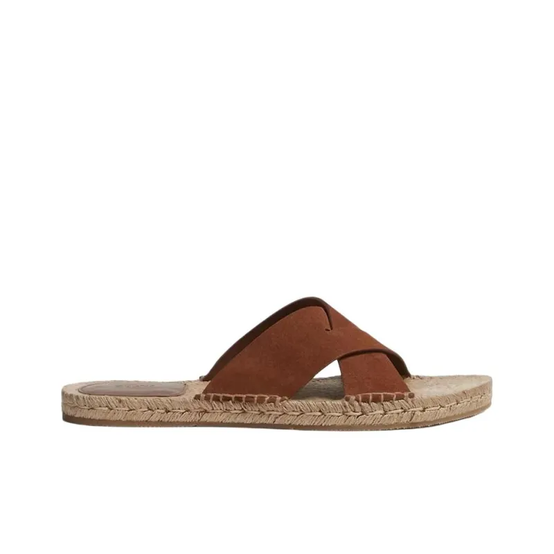 Zegna Suede Espadrille Sandals Dark Foliage-1