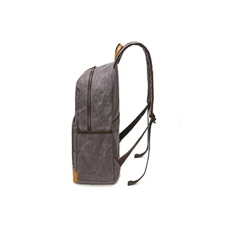 TTaG．baG Batik Canvas Backpack Men's Gray/Army Green/Khaki/Earth Yellow-3