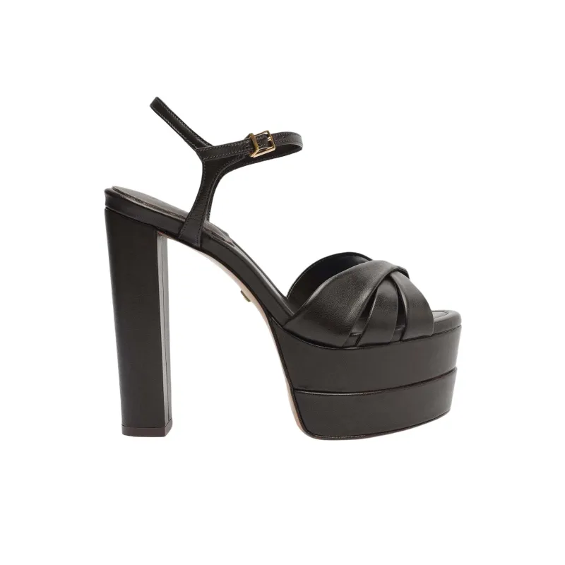 Schutz Keefa Strap Sandals 14.5cm Women's Black-1