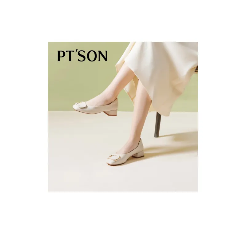 PT'SON Chunky Heel High Heels Women's-3