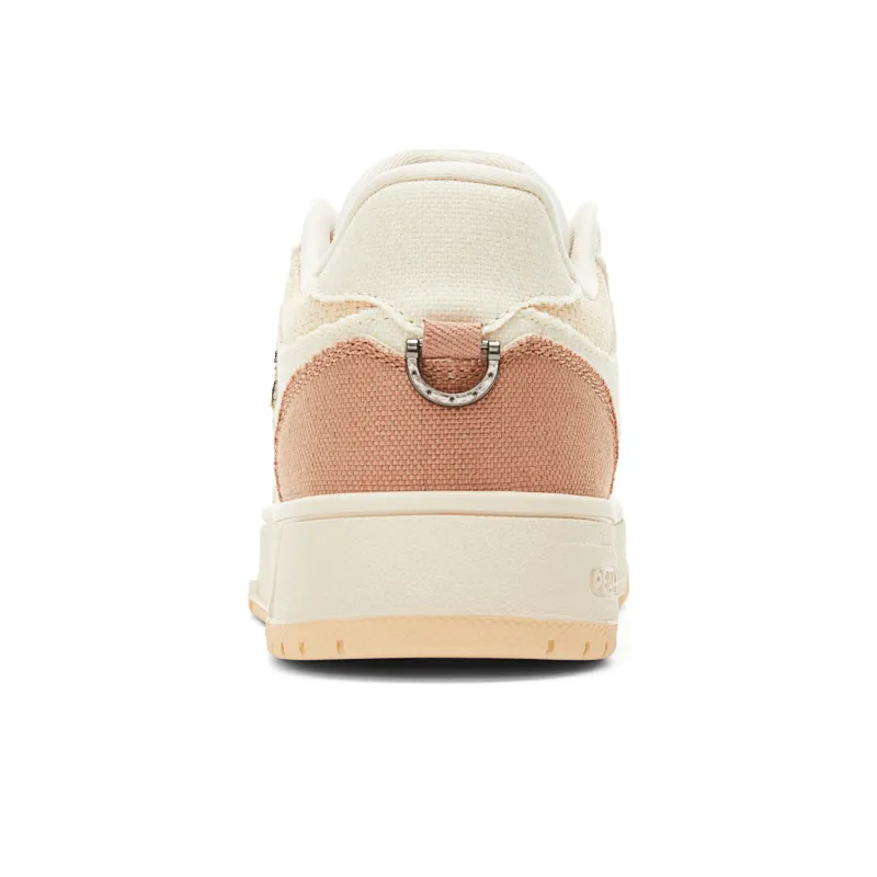 PEAK State Pole Pictorial Skateboard Shoes Men Low Top Ivory Yellow-4