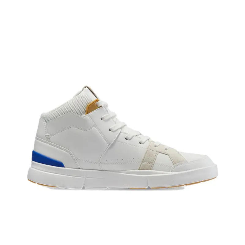 FEIDELEI x On The Roger Clubhouse Non slip Lightweight Mid Top Skateboard Shoes Men's White Indigo-1