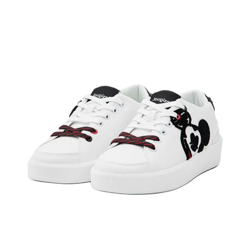 Desigual Low-Top Skateboard Shoes Women's White-1