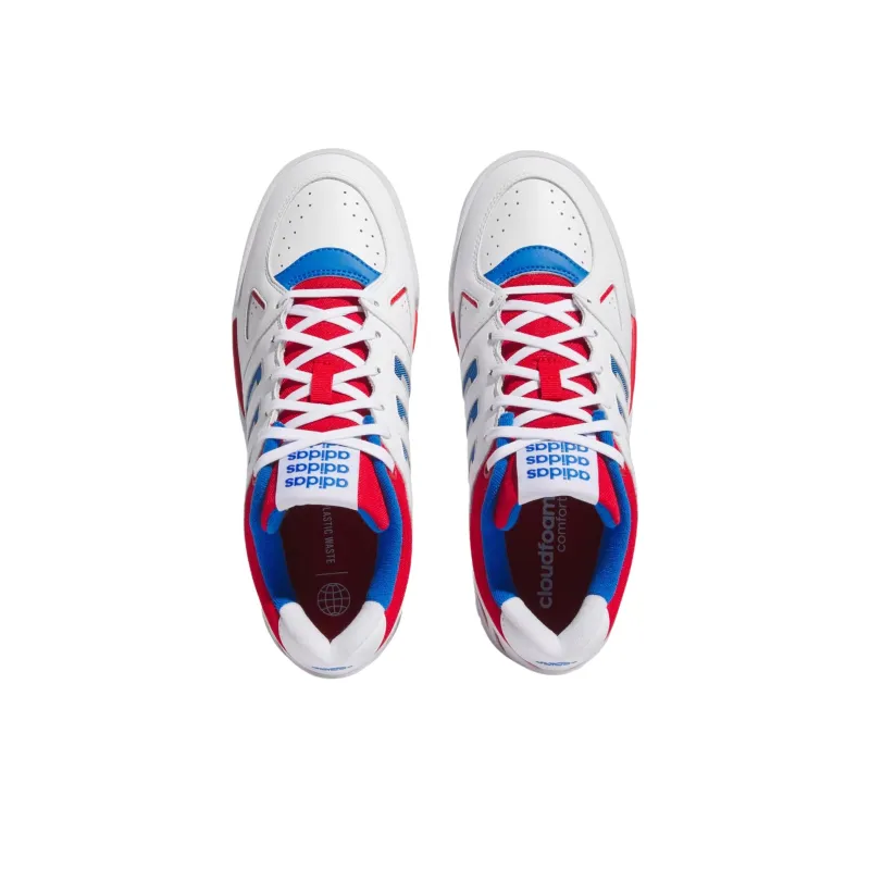 Adidas Midcity Low Cushioning Anti-Slip And Wear-Resistant Low-Top Basketball Shoes Unisex White Red-4