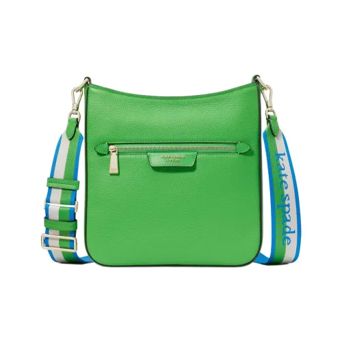 Kate Spade Litchi Grain Leather Crossbody Bag Women's Lawn Green
