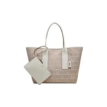 DKNY Polyurethane Tote Bag Shopping Bag Handbag Women's Light Brown